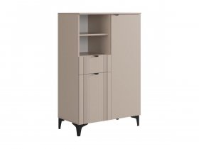 Комод 2 Рич (кашемир/фрапучино матовый/черный) в Посевной - posevnaya.mebel-nsk.ru | фото