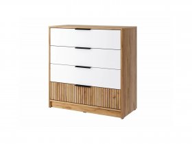Комод КМ-001 Ивис (дуб крафт золотой/белый) в Посевной - posevnaya.mebel-nsk.ru | фото