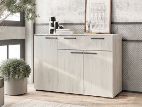 Комод Стандарт-4 NEW (дуб крафт белый) в Посевной - posevnaya.mebel-nsk.ru | фото