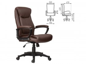 Кресло офисное BRABIX Enter EX-511, коричневое в Посевной - posevnaya.mebel-nsk.ru | фото