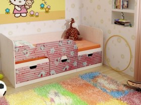 Кровать детская с ящиками 1,86 Минима Hello Kitty в Посевной - posevnaya.mebel-nsk.ru | фото