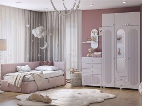 Модульная детская Милана (белое дерево/сакура) в Посевной - posevnaya.mebel-nsk.ru | фото