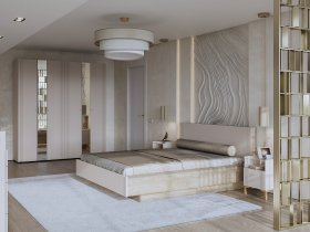 Модульная спальня Одетта (дуб эндгрей/меланж) в Посевной - posevnaya.mebel-nsk.ru | фото