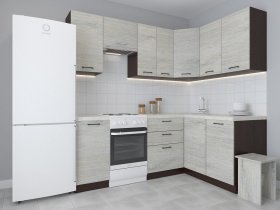 Модульная угловая кухня 1,4м*2,1м Лада (пикард) в Посевной - posevnaya.mebel-nsk.ru | фото