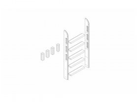 Пакет №10 Прямая лестница и опоры для двухъярусной кровати Соня в Посевной - posevnaya.mebel-nsk.ru | фото