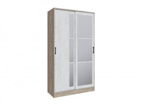 Шкаф-купе 1,2м «Стиль-2» (дуб крафт серый/дуб крафт белый) в Посевной - posevnaya.mebel-nsk.ru | фото