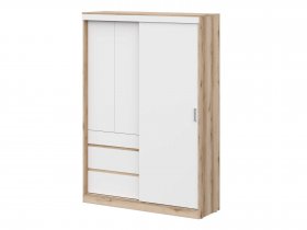 Шкаф-купе (1,5м) Брауни (дуб делано/белый) в Посевной - posevnaya.mebel-nsk.ru | фото