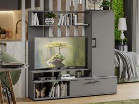 Стенка «Сиена» (графит серый) в Посевной - posevnaya.mebel-nsk.ru | фото