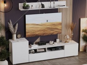 Стенка «Сильвия» (белый ясень) в Посевной - posevnaya.mebel-nsk.ru | фото