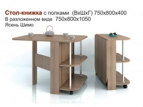 Стол-книжка с полками в Посевной - posevnaya.mebel-nsk.ru | фото