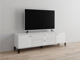 Тумба под ТВ Парус-10 (белый/белый снег) в Посевной - posevnaya.mebel-nsk.ru | фото